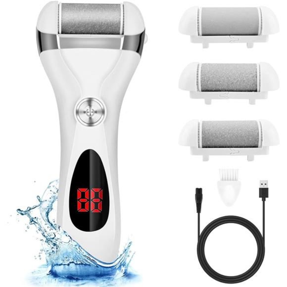 Electric Foot Callus Remover Kit,  Rechargeable 3 Grinding Heads Waterproof - Picture 1 of 8